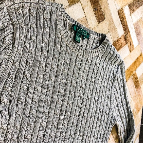 Ralph Lauren silver long sleeve sweater. Size M - Picture 6 of 8